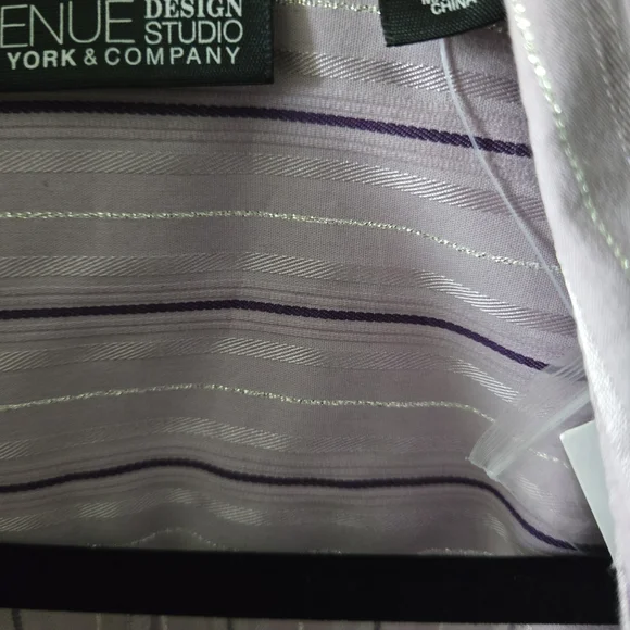 New York & Company Pink Striped Blouse - Picture 2 of 6